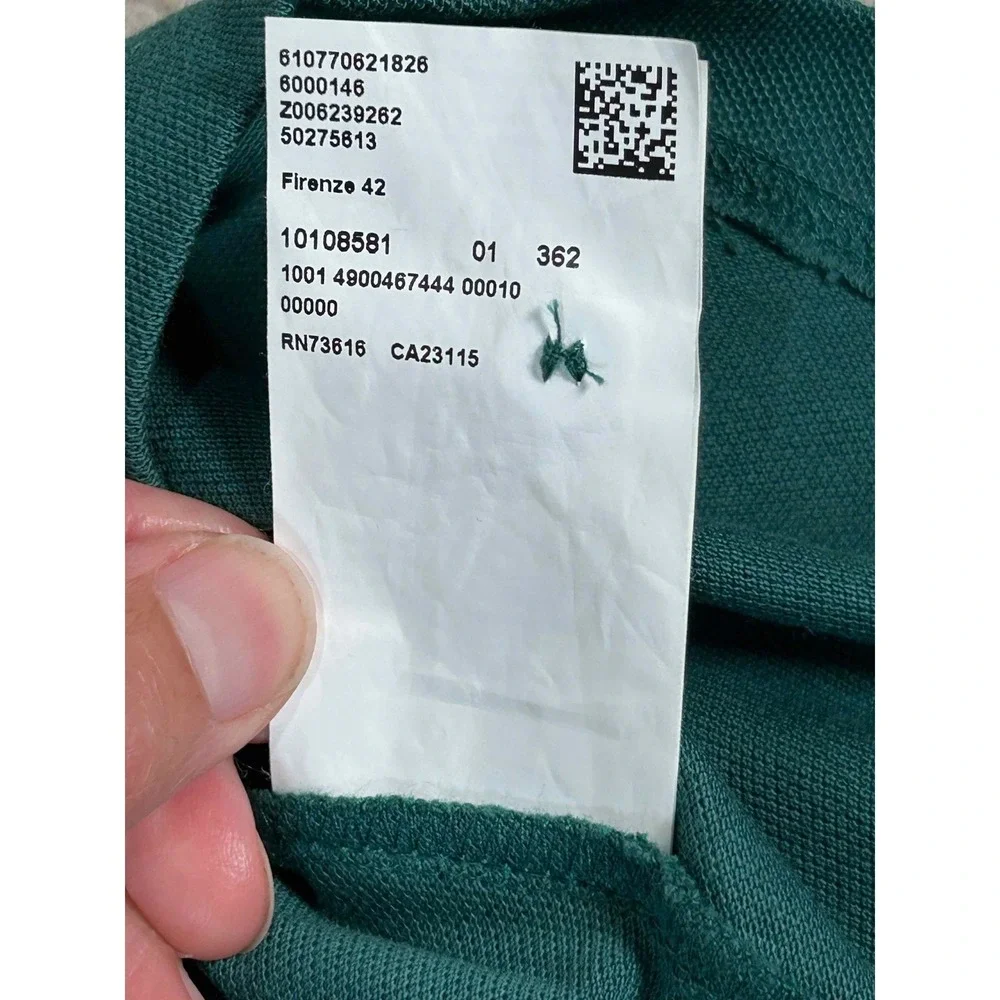 BOSS Hugo Boss Firenze 42 Polo Shirt Mens XXL Green Regular Fit Pima Cotton